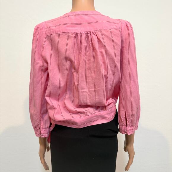 Madewell small striped wrap side tie wrap top blouse TB 2788 - Picture 10 of 11